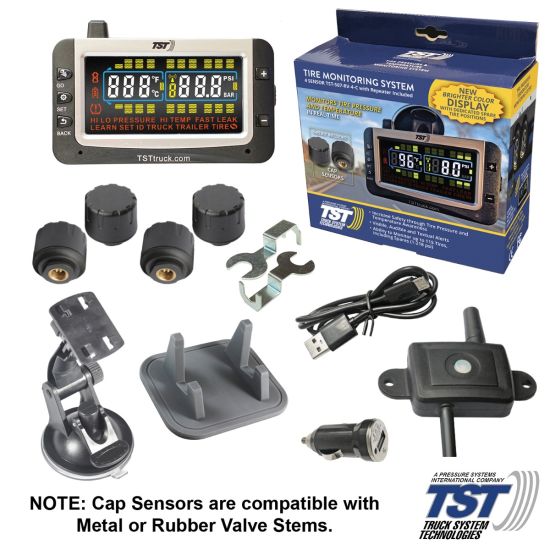 507 Series 4 RV Cap Sensor TPMS System Color Display and Repeater