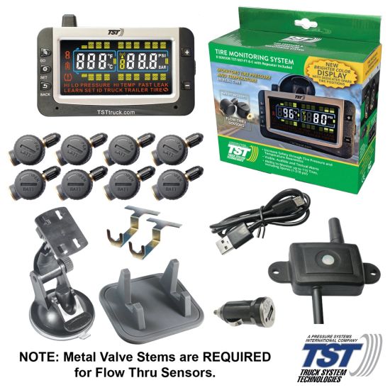 507 Series 8 Flow Thru Sensor TPMS System Color Display and Repeater