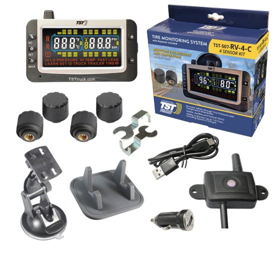 507 Series 4 RV Cap Sensor TPMS System Color Display and Repeater