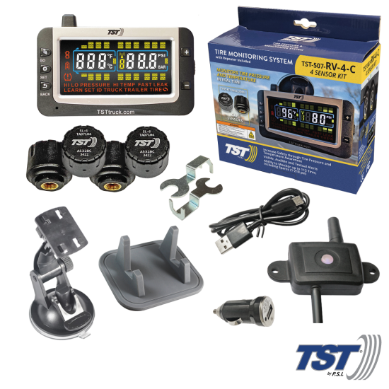 507 Series 4 RV Cap Sensor TPMS System Color Display and Repeater