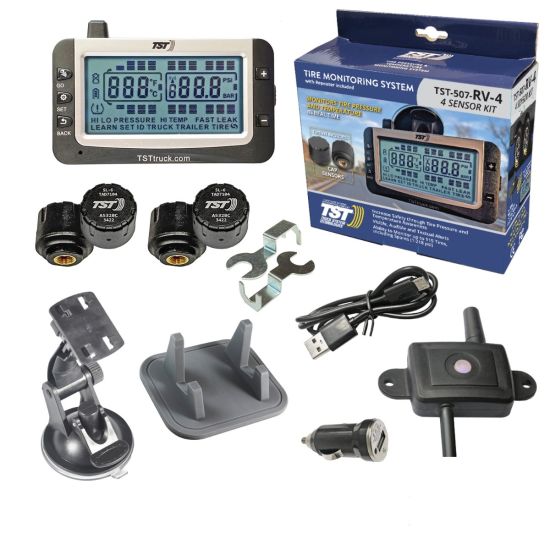 507 Series 4 RV Cap Sensor TPMS System Monochrome Display and Repeater
