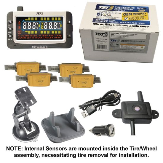 TST-507-INT-4-C - 507 Series 4 Internal Sensor TPMS System Color Display and Repeater