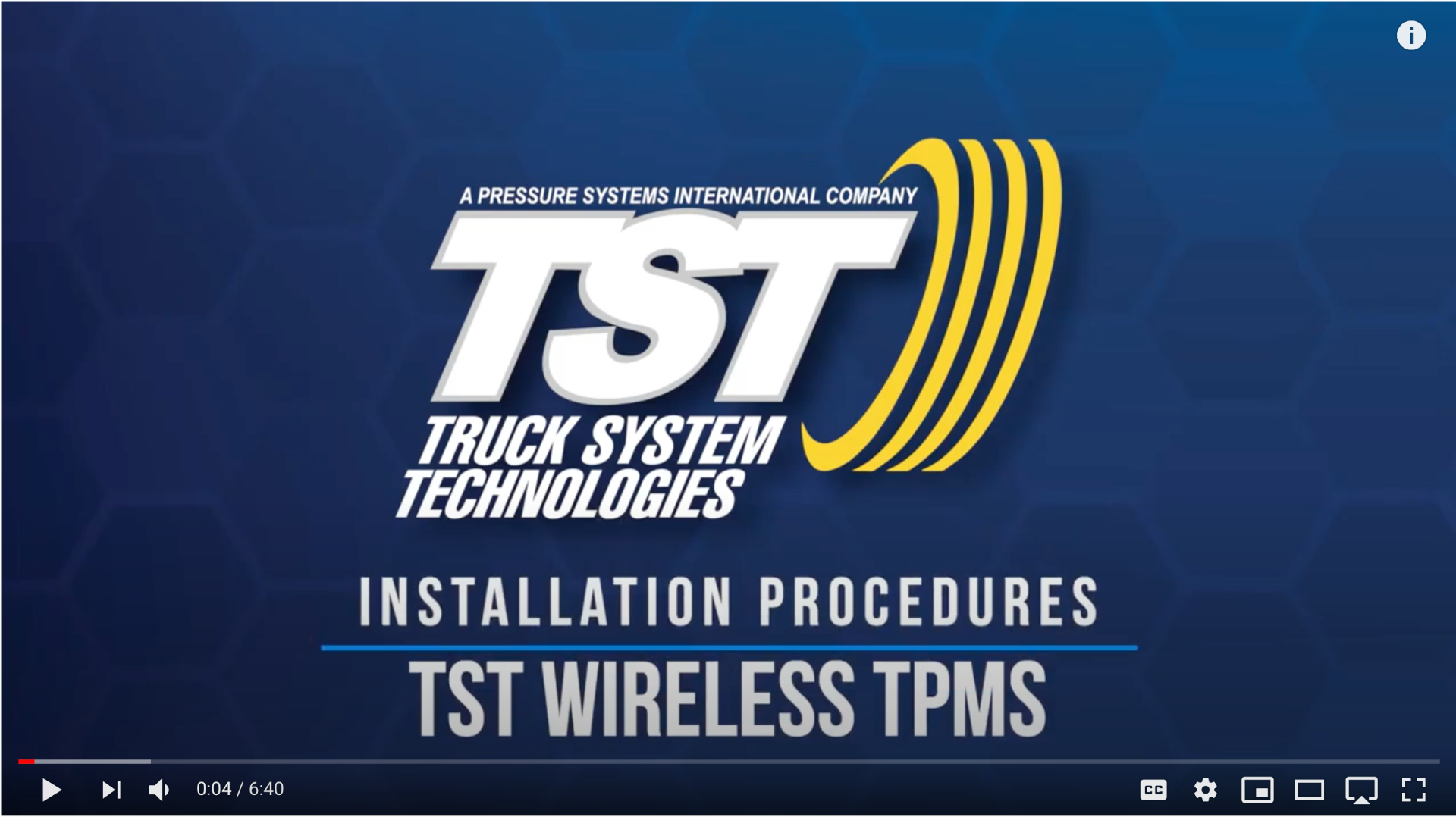 Installation Procedures - TST Wireless TPMS System